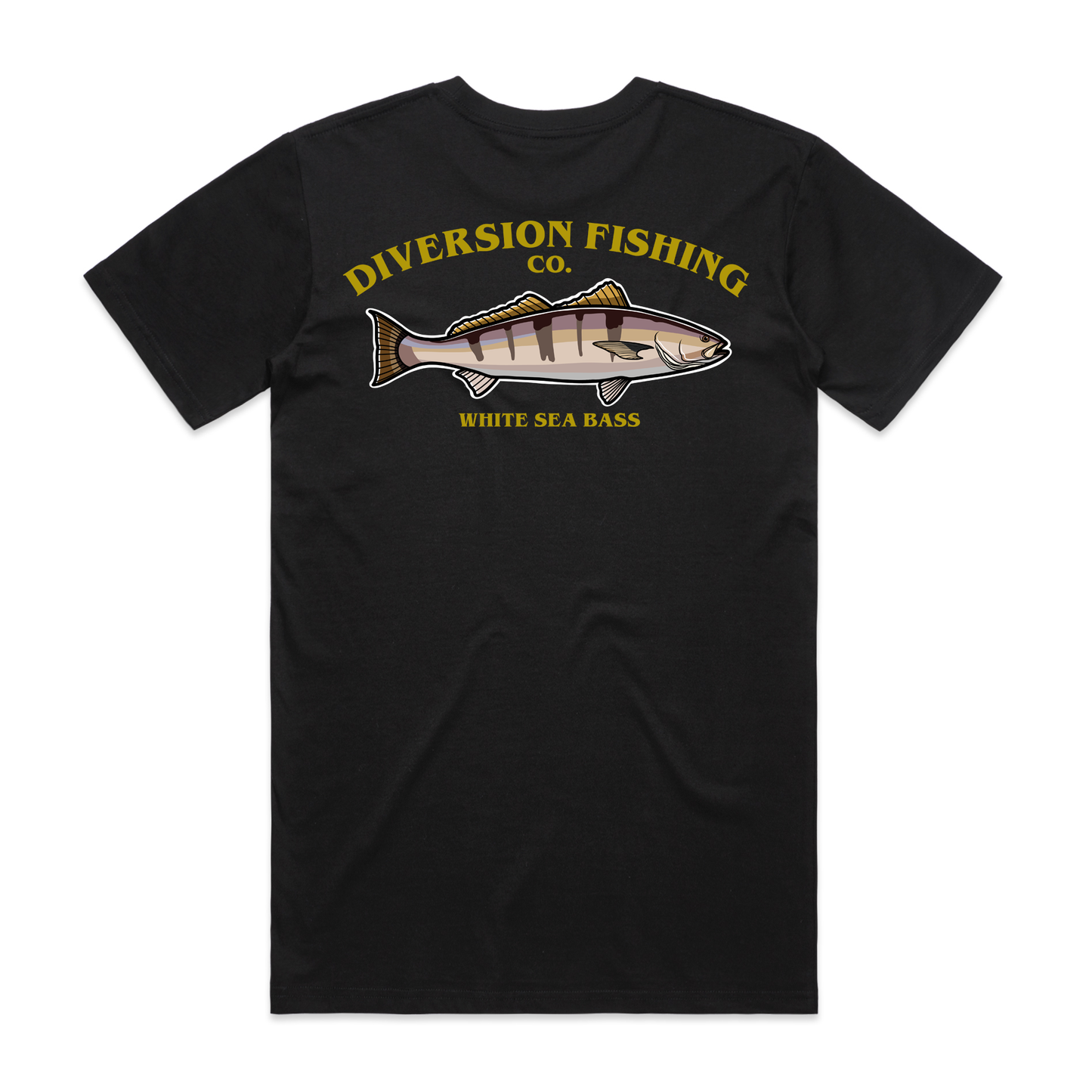 WHITE SEABASS TEE-BLACK